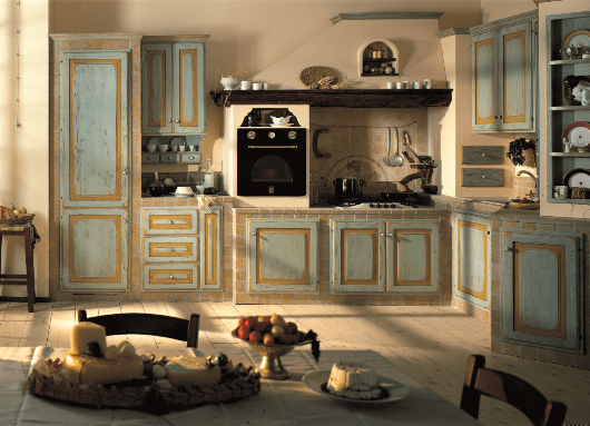 Cucina rustica Cucina rustica con blocco cottura